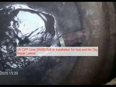 UV CIPP Liner DN100 تركيب سحب للصيانة الجانبية السريعة ودون حفر